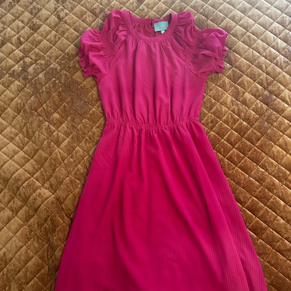 Hold Me Down Midi Dress in Fuchsia main image 1